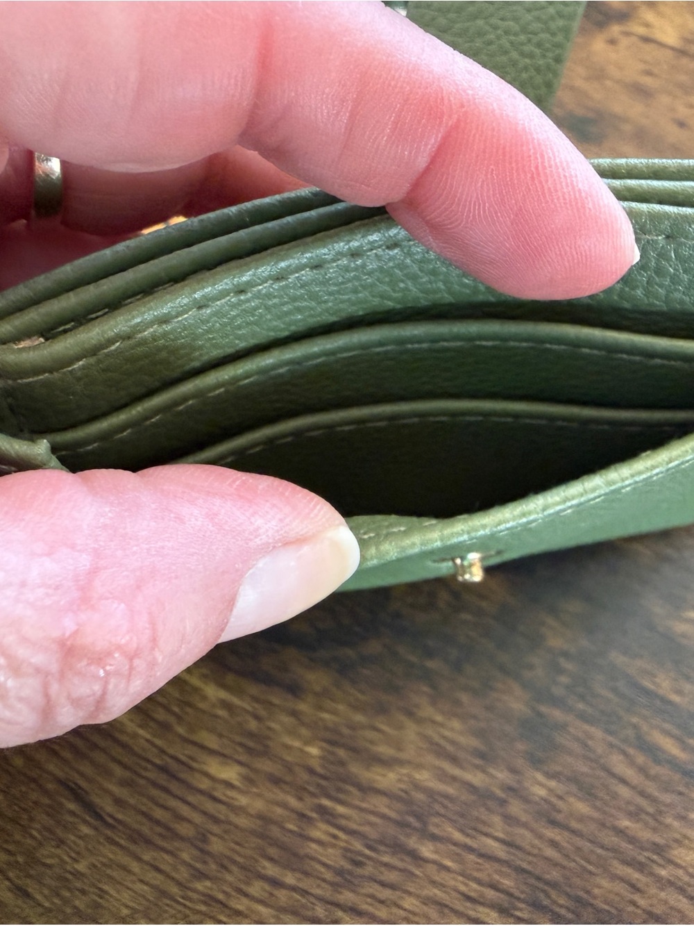 Rachel Zoe Olive Green Wrist Strap with Matching Citrus Pouch Accent - Picture 11 of 12